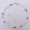 Collier ras du cou en pierre naturelle pour hommes et femmes, Design créatif, perles de riz blanches, mélange de Lapis Lazuli, mode exquise, été 2023