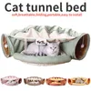 kennels pens 1PC design Cat tunnel bed folding cat house pipe type interactive toys funny cats products for pets puppy accessories 230907