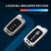 Zinklegeringsbilsnyckelöverdrag för Lexus NX GS RX är ES GX LX RC 200 250 350 LS 450H 300H Nyckelfall Keychain Keyring Accessories 220270A