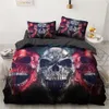 Bedding sets luxury Bedding Sets 3D Custom Duvet Cover Set QueenKing QuiltBlanket Cover Set 3 PCS Bed se halloween skull bed linen 230908