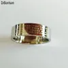 Silberner englischer Bibelring 8 mm 316 Titanstahl Weißgold Farbe Kreuz Buchstabe Gebet Bibel Ehering Ring Männer Frauen248K