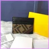 Модная сумка для карточек Женская мужская дизайнерская сумка F Буквы из натуральной кожи Сумки с внутренним слотом Карманные кошельки Высокое качество 10 8 СМ G224212294k