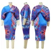 Plus Size Kleider Afrikanische Kleider für Frauen Frühling Herbst Afrika Kleidung 34 Ärmel Kleid Sexy V-Ausschnitt Perspektive Schlankes Kleid Büro Dame Party 230907