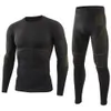 Sous-vêtements thermiques pour hommes Sans couture serré tactique sous-vêtements thermiques hommes Sports de plein air fonction respirant entraînement cyclisme Thermo sous-vêtements longs ensembles 230907