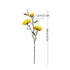 Decorative Flowers 3 Head Artificial Flower Magnolia Real Touch Orchid Bouquet Simulation Branch Wedding Home Decoration Gift