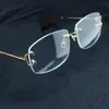 Mode lunettes de vue claires cadre de luxe Carter accessoires pour femmes Vintage sans monture lunettes carrées lunettes optiques cadre lunettes surdimensionnées