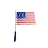 Banner flaggor ledde lysande USA Independence Day Mini Hand Waving Flag Plastic Pole American Drop Delivery Home Garden Festive Dhgarden Dhopf