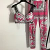 Nieuwe Vrouwen Tweedelige Sets Spaghetti Mouwloze Tops Lange Broek Vrouwelijke Sexy Gedrukt Broek Set Runway Dameskleding E05