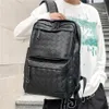 Backpack Trend PU Leather Leisure Portable Business Computer Bag Fashion Plaid High School Bags For Men And Women2551