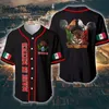 Мужские повседневные рубашки World Baseball Mexico 3D Print Mesh Fiber Jersey для мужчин Футболка Топы Футболка Мужская уличная одежда Спортивные костюмы с короткими рукавами 230907