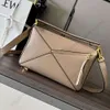 Puzzles Classic Geometric Bag Women's Shoulder Handbag Lowwe Brand Design Genuine Leather Splicing Fashion leisure multi-purpose Crossbody High Quality bag