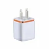 Dual USB Wall Charger Real 5V/1.2A Plating Edge US EU Plug for iPhone iPad Samsung Huawei LG Cellphones Universal Travel Charger 100pcs/up