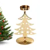 Candle Holders Christmas Tealight Holder Iron Candlestick Tree Snowflake Stand Desktop Ornament