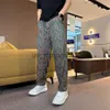 Mensbyxor Herrens raka rör leggings är mångsidiga andningsbara smala passande sommarlöst passande casual byxor Herr Fashion Casual Pants Trendy Mens Pan J230907