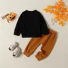 Новый комплект детской одежды на Хэллоуин, свитер с длинными рукавами, брюки, осень-весна, детские спортивные костюмы, одежда 2632