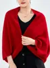 Écharpes Tendance Châle Écharpe Deux Usages 100% Laine Femmes Accessoires Tricotés Cape Casual Doux Foulards Chaud Cappa Confortable Manteaux De Mode 230907