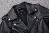 Men's Leather Faux Spring Classical Motorcycle oblique zipper Jackets Men Jacket Natural Calf Skin Thick Slim Cowhide Moto man 230908