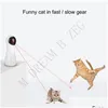 Cat Toys Pet Toy Interactive Laser LED Red Light Training Training Underhållande Matic Funny Drop Delivery Home Garden Supplies Dhnch