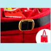 Christmas Decorations 1 PC Buckram Santa Pants Large Handbag Candy Wine Gift Bag Xmas Decor Cheer Treat Bottle Holder 230907