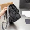 Torba worka kanałowa Wysokiej jakości designer Chanei Blue Flap Bag Vintage torebka torebka ciemna dżinsowa srebrna łańcuch sprzętowe paski na ramię designerskie