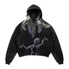 Mens Hoodies Sweatshirts Herr Hoodies Sweatshirts Goth Winter Hoodies Män och kvinnliga toppar Pullovers Casual Hoodie Punk Marionette Skeleton Sweatshirt Y2K kläder a