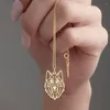 Pendant Necklaces Wolf Animal Design Necklace Women's Exquisite Stainless Steel Gold Color Workmanship Fashion Accessory Items