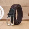 Ceinture élastique tissée décontractée pour hommes, pour l'entraînement en plein air, l'escalade, le travail, à la mode, pour femmes, associée à une ceinture en jean