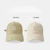 R Mektup Tasarımcı Şapka Korece Versiyon R Standart Ördek Dil Şapkası, Unisex Yumuşak Üstü Pure Pamuk Beyzbol Kapağı, Basit Nakış, Büyük Baş Küçük Yüz RO92
