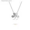 Pendanthalsband FRIVOLE Pendanthalsband 3 Leaf Clover Multiplikationer Styles Gold Rose Silver Crystal Diamond Mini Small Q230908