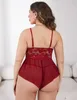 Sexy pijamas avidlove plus size roupa interior feminina collants sexy rendas teddy uma peça boneca vestido de dormir l4xllf230908