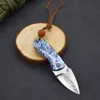 Special Offer A1902 Folding Knife Damascus Steel Blade Abalone shell/Stainless Steel Handle EDC Pocket Folding Knives
