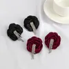 Boucles d'oreilles pendantes Salircon élégant haut de gamme Imitation fleur de Rose exquis strass gland goutte rétro fête charme bijoux