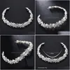 Hair Jewelry Luxury Clear Crystal Bridal Vine Pearls Accessories Headpiece Women Pageant Crown Headbands 220831 Drop Delivery Hairjew Dhxdz