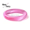 Bracciale rigido naturale rosa cat eye rock squisito braccialetto di moda accessori gioielli regalo personalizzato fidanzata amet larghezza del viso 825 mm goccia Dh6Lu