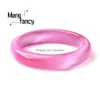 Bangle Natural Pink Cat Eye Rock Exquisite Fashion Bracelet Accessories Jewelry Customized Gift Girlfriend Amets Face Width 825Mm Drop Dh6Lu