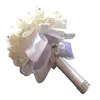 1PCSアイボリー新しい花嫁介添人の結婚式の装飾泡の花ローズブライダルブーケホワイトロマンチックな結婚式ブーケ安い229H