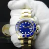 Factory Supplier Luxury 18k yellow Gold sapphire 40mm Mens Wrist Watch Blue Dial And CERAMIC Bezel 116618 Steel Automatic Movement246p