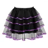 Skirts Sexy Ruffles Layered For Women Ribbon Trim Punk Tutu Skirt Corset Dancing Mini Plus Size Cosplay