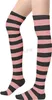 Sexy Socken Uttpll Damen Overknee-Socken, gestreifte Strümpfe, modische bunte Overknee-Socken, geeignet für Halloween, Party, Alltag, P230907