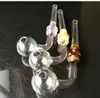 New Color Had Long Curved Bone Pot ,Wholesale Glass Bongs Oil Burner Pipes Water Pipe Rigs Smoking