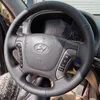 Adequado para 06-12 Hyundai Shengda DIY costurado à mão capa de volante de carro de couro
