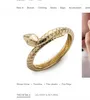 Far Fetch Fittrae łańcuch 18kt żółte złoto wąż węża książka Diamond Pierścień projektant Designer Designer Designer The Snake