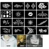 Altro Fornitura di trucco permanente 50 pezzi set di stencil per tatuaggio aerografo per body art Mehendi Henna Stencil Glitter Painting 230907