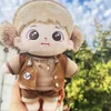 Dolls 1 Set 20cm Doll Clothes Set Mini Overalls Hat Suits For Cotton Stuffed Dolls Toys Accessories Idol Doll Headwear Clothes Suit 230908