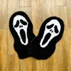 Alfombras Karpet Muka Hantu Halloween LAKEA Bertema Takut dan Warna Hitam Putih Stiker Seni Rumbai Pria Pembunuh untuk Kamar Tidur Lempar Jeritan 230907