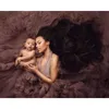 2023 Tulle Maternity Robes With Bow Ruffled Long Puffy Women Tulle Maternity Dress Custom Made for Photography