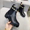 Stivali da donna Designer Stivaletti con tacco alto Stivaletti con diamanti Piattaforma Tacco grosso Martin Boot Scarpe in vera pelle Deserti Scarpe invernali all'aperto