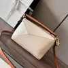 Top designer bag puzzles Handbag Ladies Lowwe brand genuine leather Mini Handheld One Shoulder Crossbody Splice Bag with Good Quality