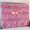 Dekorative Blumen, rosa Kunstblumen-Wandpaneel, individuell für Hochzeit, Party, Hintergrunddekoration, Weihnachten, Babyparty