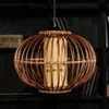 Moderno 14 "Handmade luce del pendente del rattan Studio libero di trasporto / sala da pranzo Lampada a sospensione del ristorante del sud-est asiatico alla moda della sala da pranzo